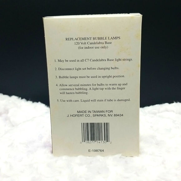 J Hofert's Everglow Set of 2 C7 Bubbling Lites 120V Replacement Light Bulbs - Picture 10 of 13